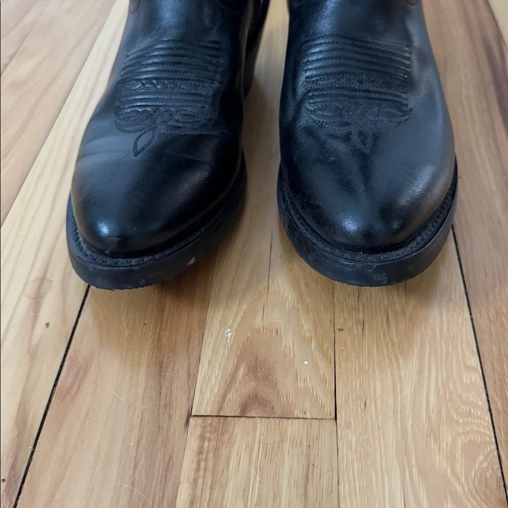Black Leather Cowboy Boots Women’s Size 6.5 - Picture 4 of 9